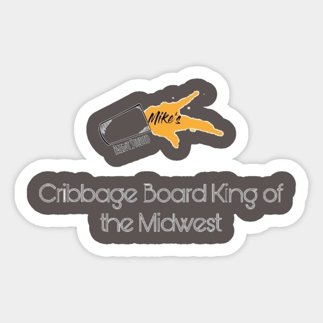 Cribbage Board King Sticker by MikeRezRadio